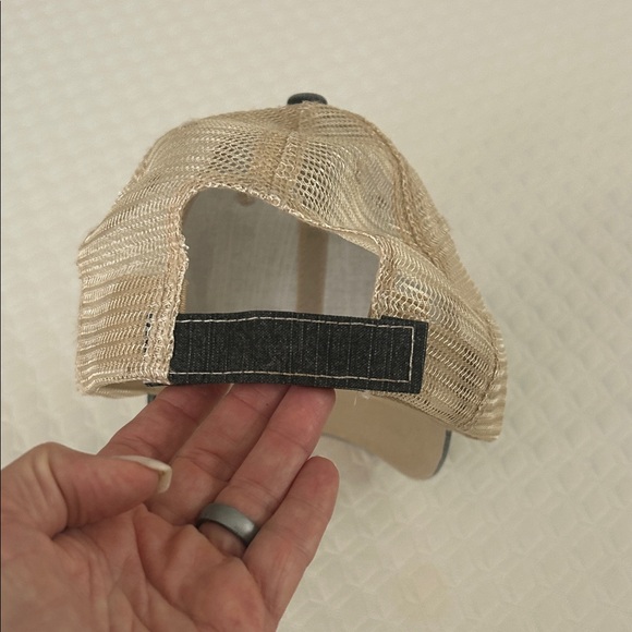 Black and Tan Trucker Hat with Patch - Picture 3 of 5